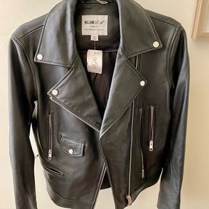 REAL LEATHER MOTO JACKET William Rast NWT